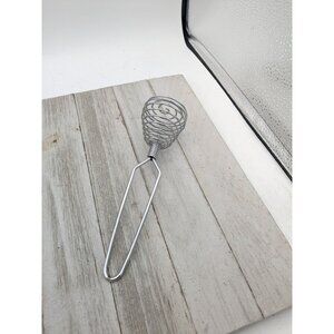 Vintage French #2 Spring Coil Whisk Wisk Wire Beater Mixer Metal 7"